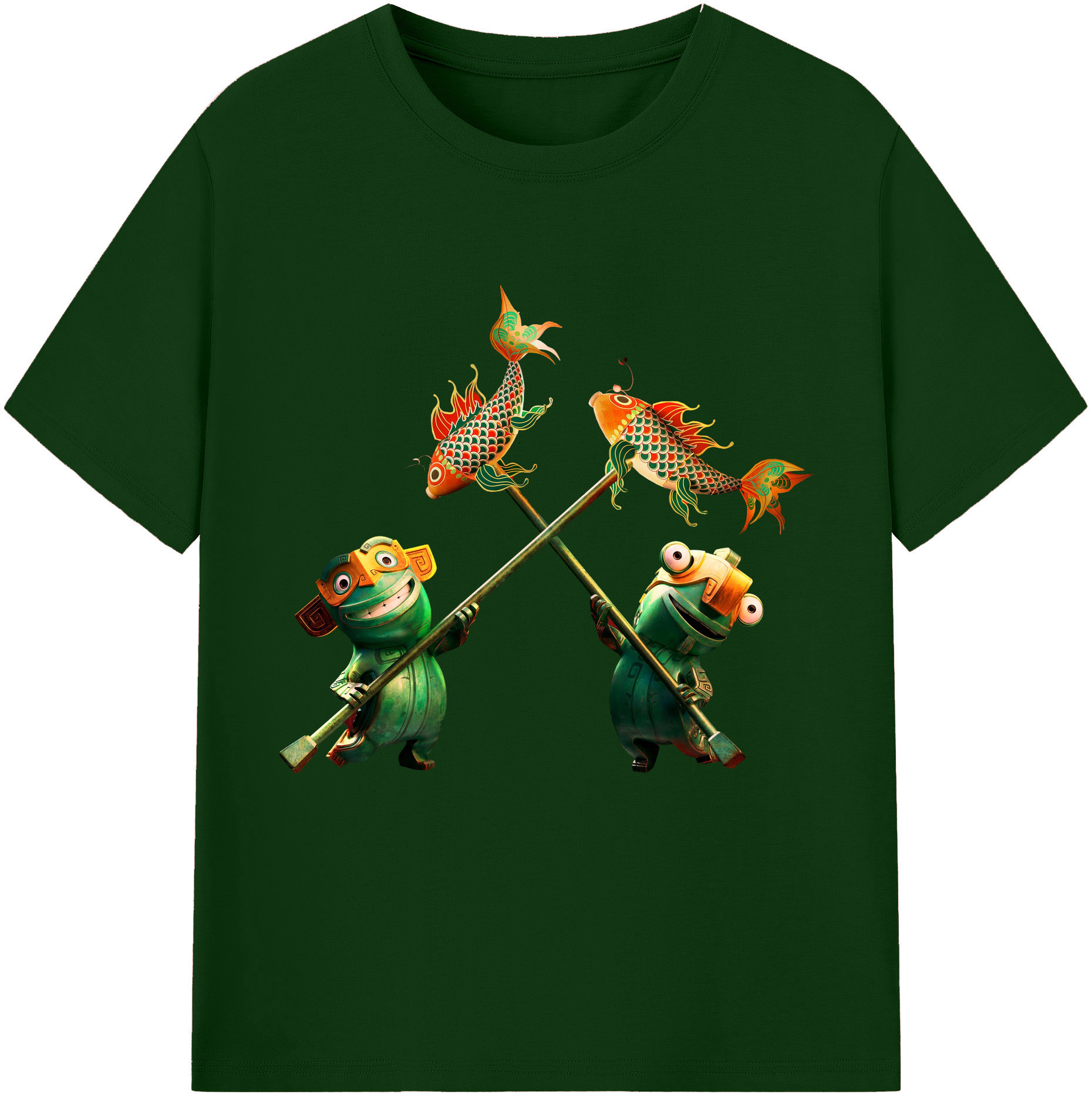 （画像用） Ne Zha 2 ナタ 魔童の大暴れ 綿100％半袖Tシャツ（フロントプリント）